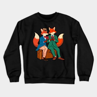 Dapper Foxes in Love Crewneck Sweatshirt